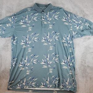 Bobby Chan Silk Blend Hawaiian‎ Shirt Mens Sz 2XL Short Sleeve Polo Pullover